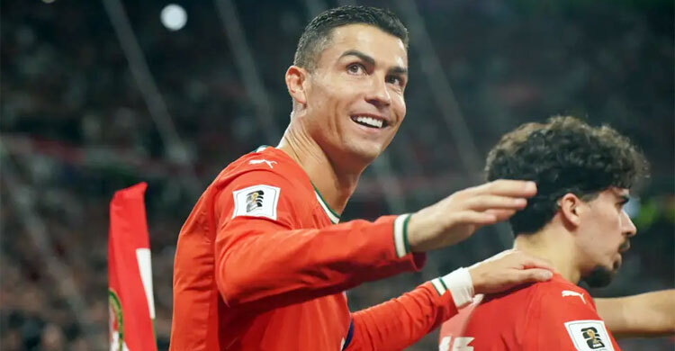 রোনালদোর রেকর্ড ছোঁয়া গোল, নাটকীয় জয় পর্তুগালের