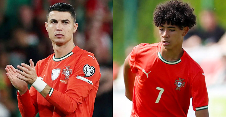 প্রথমবার পর্তুগাল অনূর্ধ্ব-১৬ দলে রোনালদোর ছেলে
