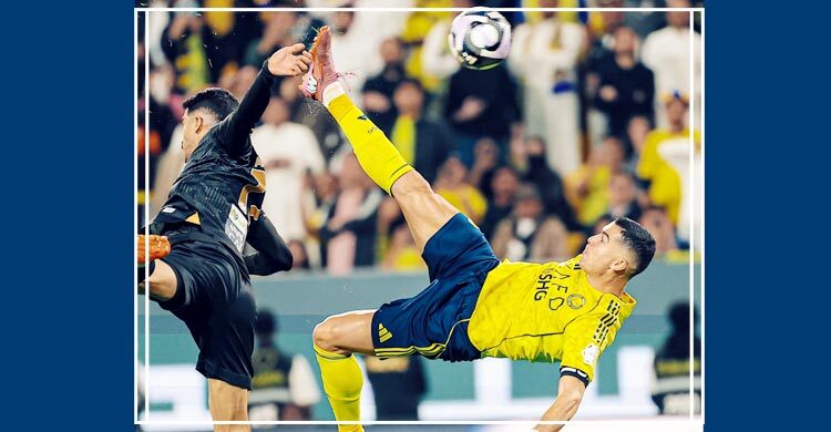 ‘বুড়ো’ রোনালদোর বাইসাইকেল কিকে গোল, আল-নাসরের জয়