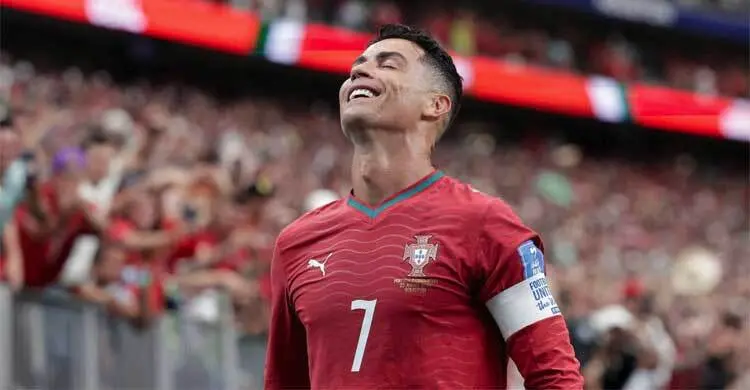 রোনালদোর জোড়া গোলে উজবেকিস্তানের বিপক্ষে বিরতিতে ৩-০ এগিয়ে পর্তুগাল