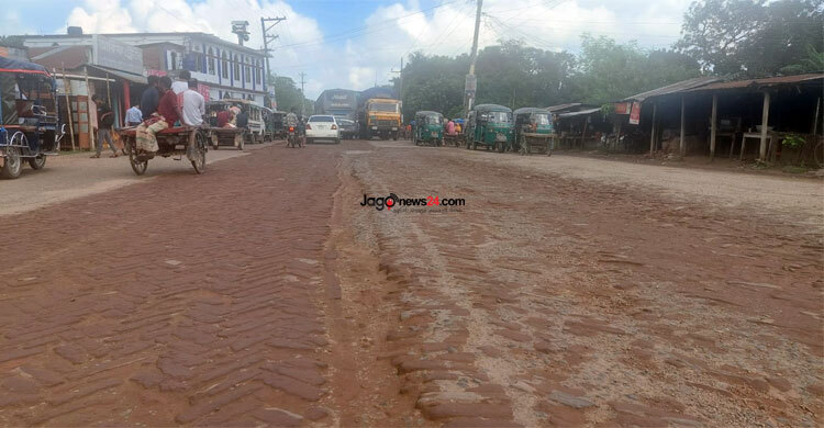 কুষ্টিয়া-ঝিনাইদহ জাতীয় মহাসড়ক এখন ‘হেরিং বোন’!