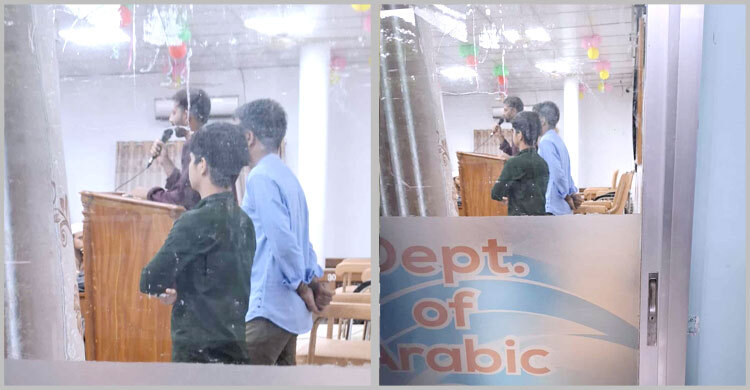 আচরণবিধি লঙ্ঘন করে ছাত্রদলের জিএস প্রার্থীর শ্রেণিকক্ষে প্রচারণা