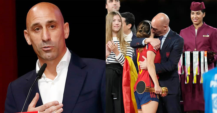 চুমুকাণ্ডের জেরে স্প্যানিশ ফুটবল প্রধানকে নিষিদ্ধ করলো ফিফা