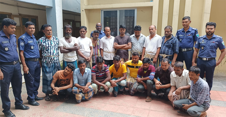 সিলেটে ১৮ জুয়াড়িসহ গ্রেফতার ২২