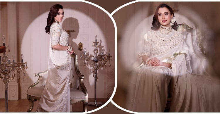 সাদার রাজকীয়তায় মোহময় সাবিলা নূর