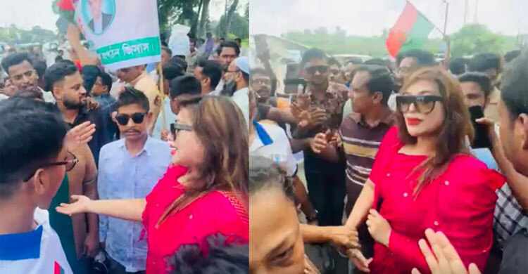 জিয়ার সমাধিতে শ্রদ্ধা জানাতে গিয়ে ছাত্রদলের তোপের মুখে সাবরিনা