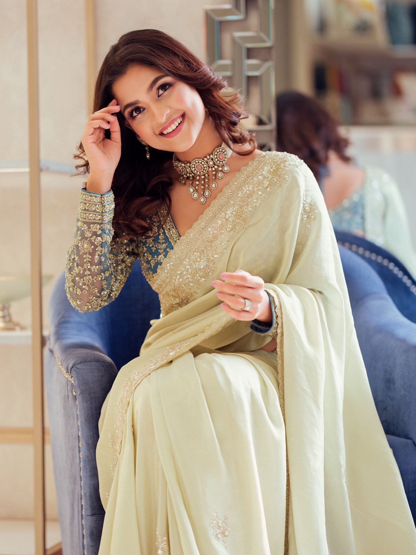 ফেস্টিভ ফ্যাশনে সাদিয়ার সিগনেচার ছোঁয়া