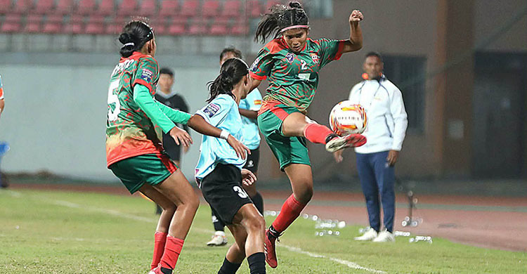 সাফ নারী ক্লাব চ্যাম্পিয়নশিপে শুরুটা জমলো না নাসরিন স্পোর্টসের