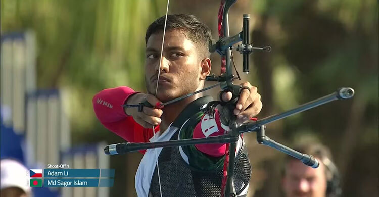 কঠিন প্রতিপক্ষ পেয়েছেন আরচার সাগর ইসলাম
