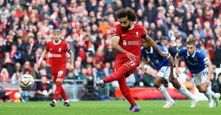 Salah double gives Liverpool derby win over Everton