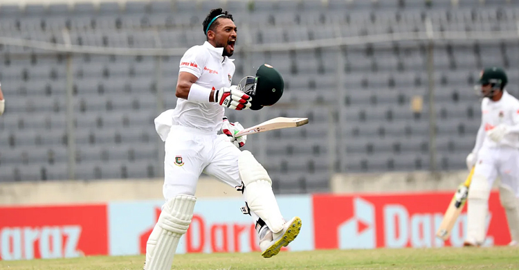 ইতিহাস গড়া জয়ের ম্যাচ সেরা নাজমুল শান্ত