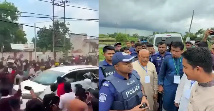 গোলাপগঞ্জে এনসিপির গাড়িবহরে হামলা, সারজিসের গাড়ি ভাঙচুর