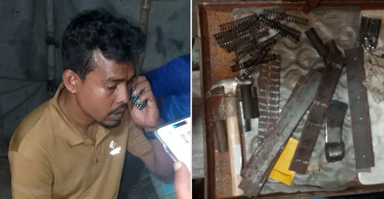 শ্যামনগরে অস্ত্র তৈরির সরঞ্জামসহ বনদস্যু গ্রেফতার