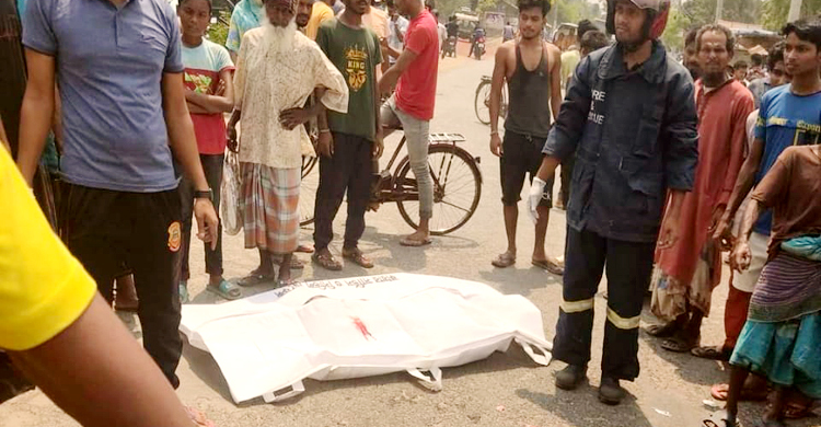 দ্রুতগতির ট্রাকে পিষ্ট স্ত্রী, হাসপাতালে স্বামী