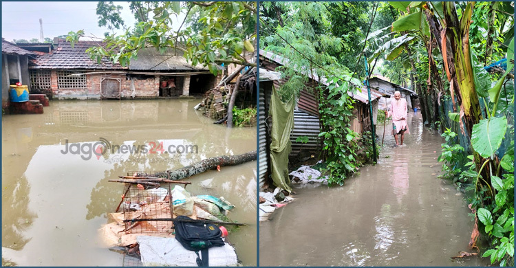 বৃষ্টিতে দুর্ভোগে লাখো মানুষ, ভেসে গেছে বেশিরভাগ ঘের