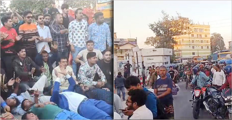 পঞ্চগড়ে একদিকে মিষ্টিমুখ, অপরদিকে সড়ক অবরোধ