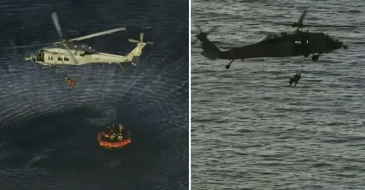 চাঁদের কাছ থেকে ফেরা নভোচারীদের সাগর থেকে উদ্ধার