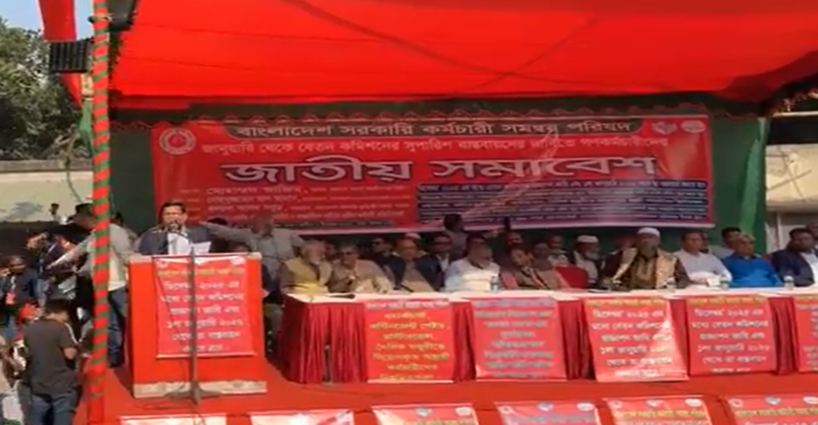 জানুয়ারি থেকে বেতন কমিশনের সুপারিশ বাস্তবায়নের লক্ষ্যে গণকর্মচারীদের জাতীয় সমাবেশ