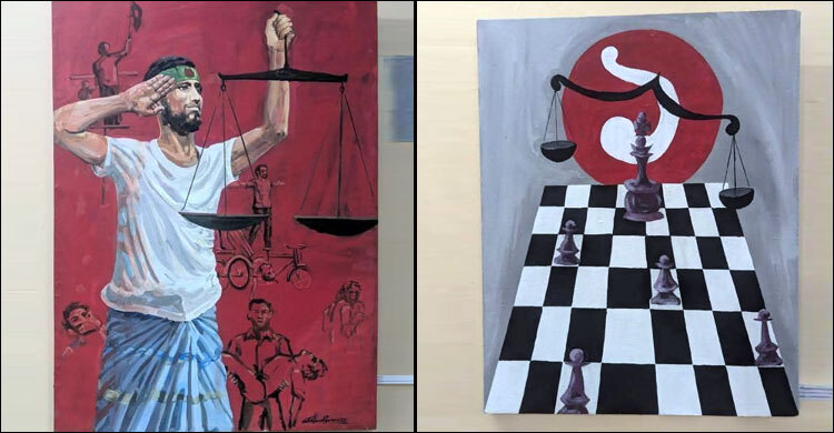 ভাইরাল গ্রাফিতিতে ‘দাঁড়িপাল্লা’ প্রতীক, পক্ষে-বিপক্ষে মন্তব্য