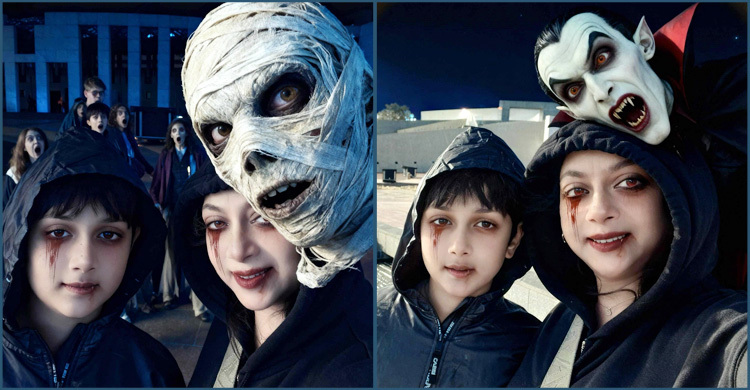 ছেলেকে নিয়ে হ্যালোইনে ভূতের সাজে শাবনূর