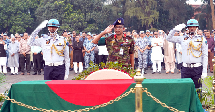 বীর মুক্তিযোদ্ধা সাহাবুদ্দিনের রাষ্ট্রীয় ফিউনারেল প্যারেড