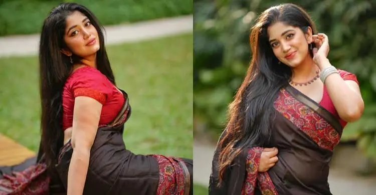 সুতি শাড়িতেই অপরূপ শাহতাজ