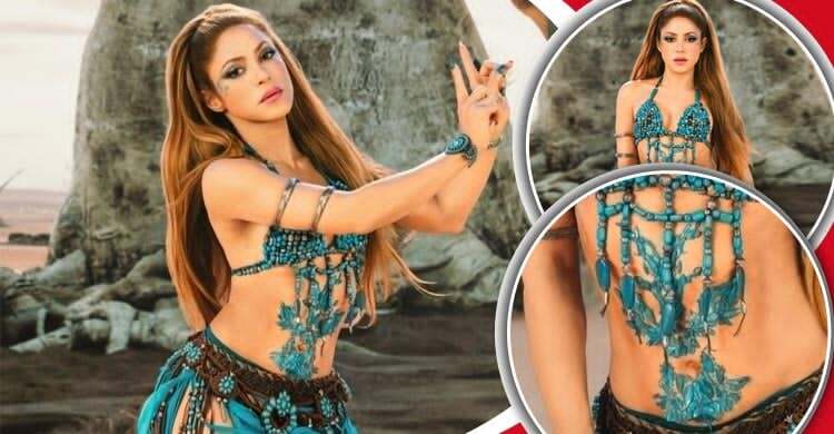 যেভাবে তৈরি হলো শাকিরার আলোচিত টারকুইজ পোশাক