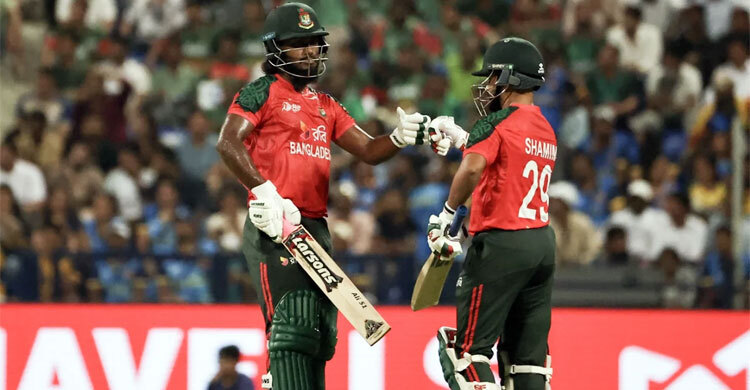 শামীম-জাকেরের ব্যাটে চ্যালেঞ্জিং স্কোর বাংলাদেশের