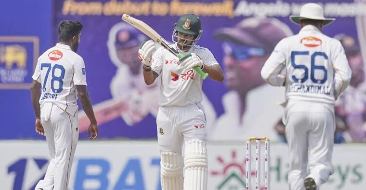 মাত্র ২ রানের জন্য ১৫০ রানের মাইলফলক ছুঁতে পারলেন না শান্ত