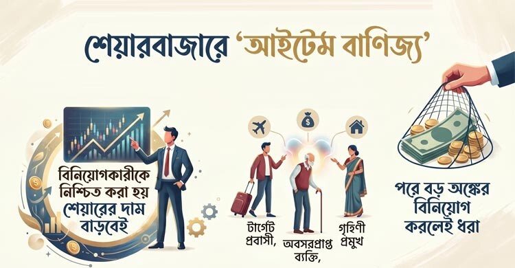 ডিএসইর নাম ভাঙিয়ে শেয়ারবাজারে ‘আইটেম’ বাণিজ্যের ফাঁদ