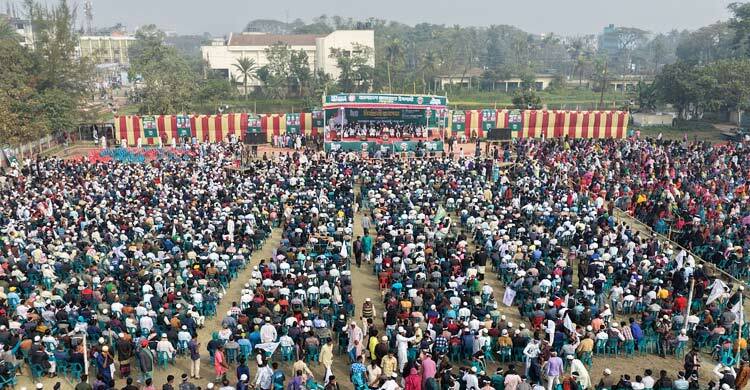 কানায় কানায় পূর্ণ শেরপুরে জামায়াতের সমাবেশ মাঠ