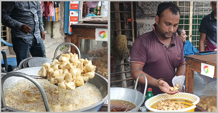 ৩০ বছর ধরে এক টাকায় শিঙাড়া-নিমকি মেলে মানিকের কাছে