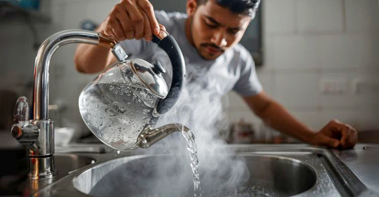 রান্নাঘরের সিঙ্কে কি গরম পানি ঢালা উচিত
