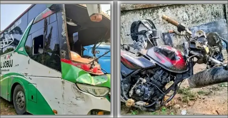 লাল সবুজ পরিবহনের ধাক্কায় মোটরসাইকেলের ২ আরোহী নিহত