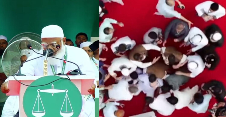 অ্যাম্বুলেন্সে করে জামায়াতের আমিরকে হাসপাতালে নেয়া হচ্ছে