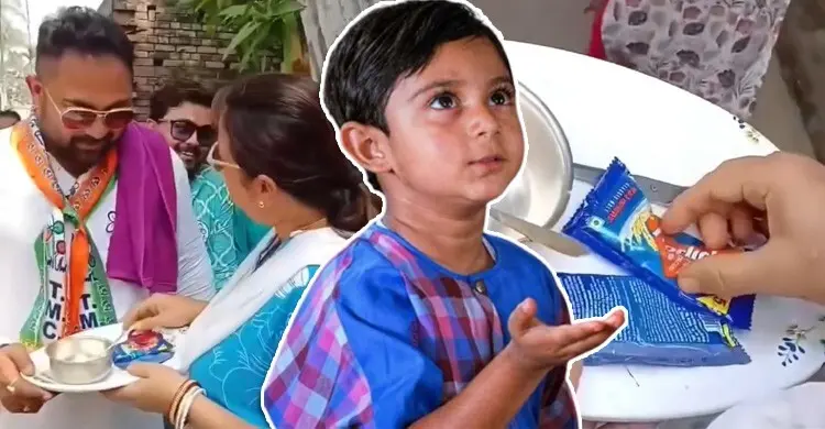 সোহমের হাতে হরলিক্স দিয়ে নারী ভক্তের আবদার, ‘আপনাকে খেতেই হবে’