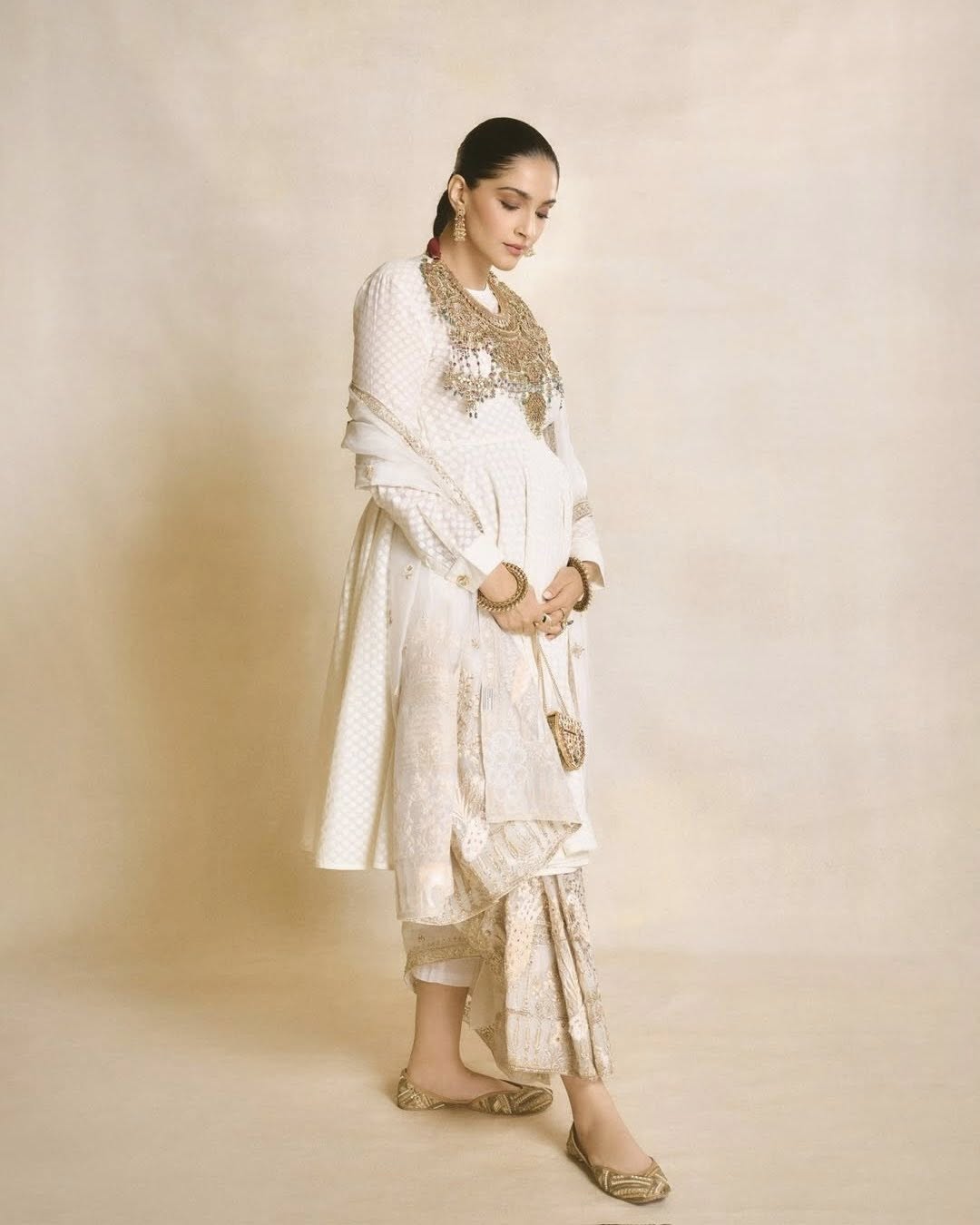 সোনমের মাতৃত্বে স্টাইলের রাজকীয় ছোঁয়া