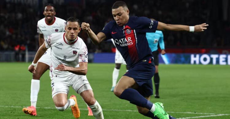 Late Ramos goal rescues PSG in 1-1 draw with bottom of table Clermont