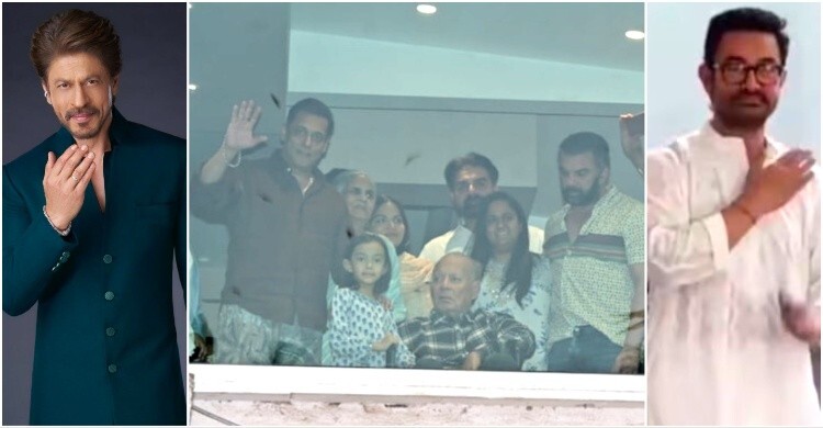 হুইলচেয়ারে বাবার সঙ্গে সালমান খান, হতাশ করলেন শাহরুখ-আমির