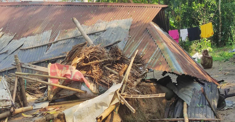 নেত্রকোনায় আকস্মিক ঝড়ে শতাধিক ঘর লন্ডভন্ড
