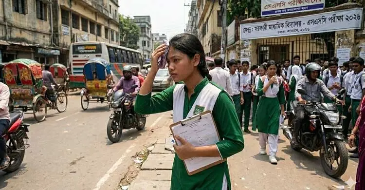 রোদ-রাস্তা-স্বপ্ন, এই গরমেই পরীক্ষা দিতে যাচ্ছে লাখো শিক্ষার্থী