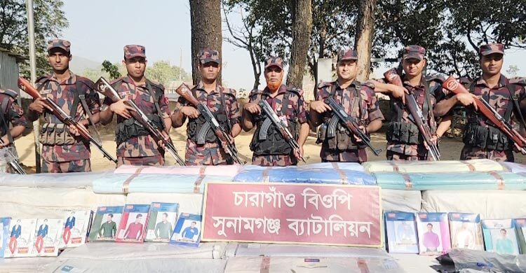 সুনামগঞ্জে ২ কোটি টাকার ভারতীয় পণ্য জব্দ