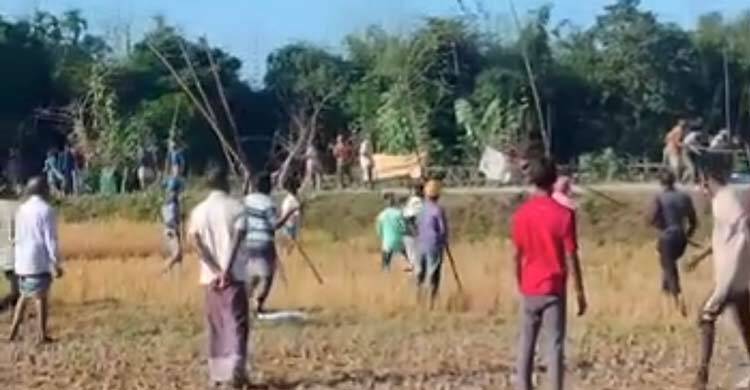 সুনামগঞ্জে বাজারের জমি নিয়ে দুই গ্রামবাসীর সংঘর্ষ, আহত ২৫