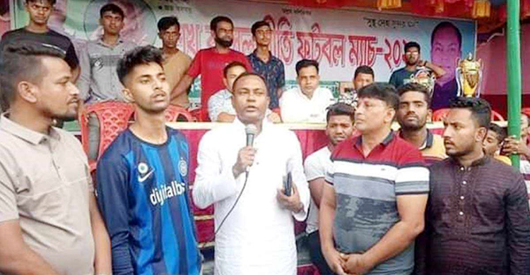 সুনামগঞ্জে শেখ রাসেল প্রীতি ফুটবল ম্যাচ অনুষ্ঠিত
