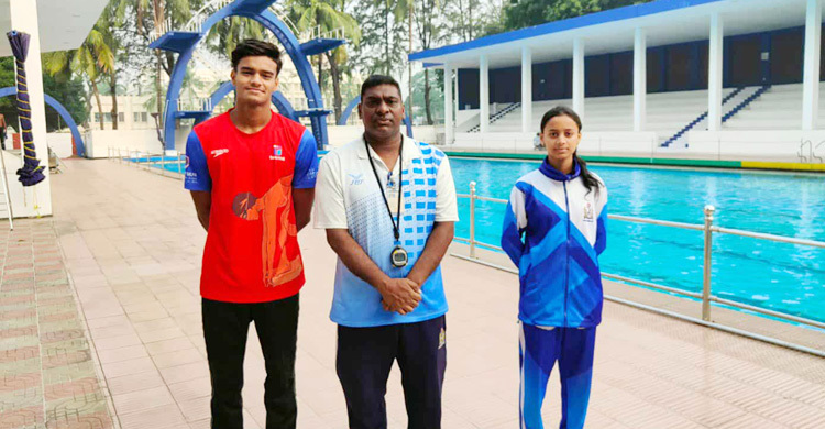 ওয়ার্ল্ড চ্যাম্পিয়নশিপ খেলতে সিঙ্গাপুর গেলেন দুই সাঁতারু