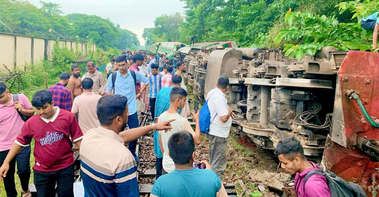 উদয়ন এক্সপ্রেস লাইনচ্যুত, সিলেটের সঙ্গে রেল যোগাযোগ বন্ধ