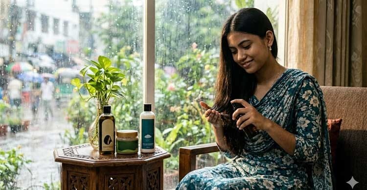 বৃষ্টিতে চুলের যত্ন নেবেন যেভাবে