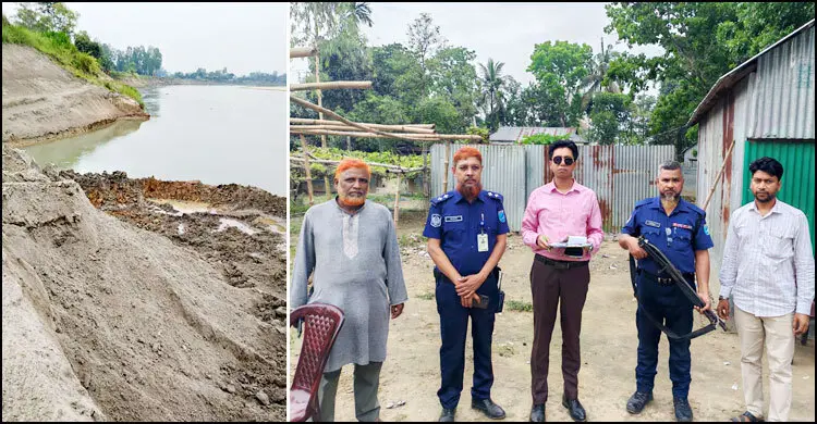 টাঙ্গাইলে অবৈধভাবে মাটি কাটায় ব্যবসায়ীকে লাখ টাকা জরিমানা