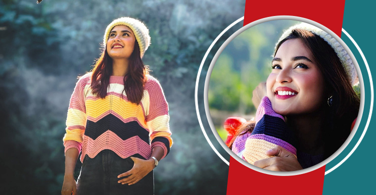 ক্যাজুয়াল হলেও চোখে পড়ার মতো তটিনীর শীতের সাজ