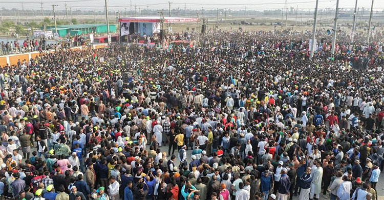 তারেক রহমানকে দেখতে লাখো মানুষের ভিড়